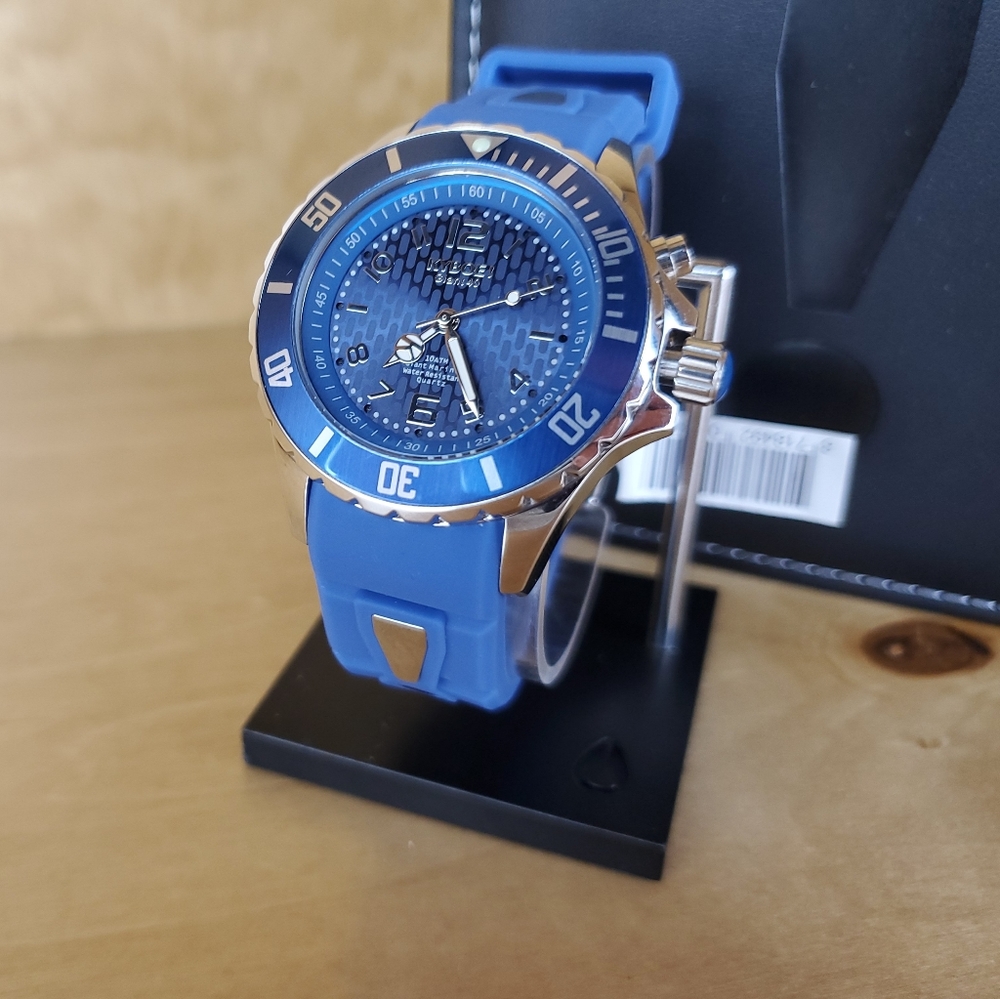 KYBOE! Collection Quartz 40mm Mineral Silicone Blu